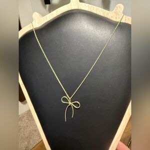 Cute Gold Bow Necklace